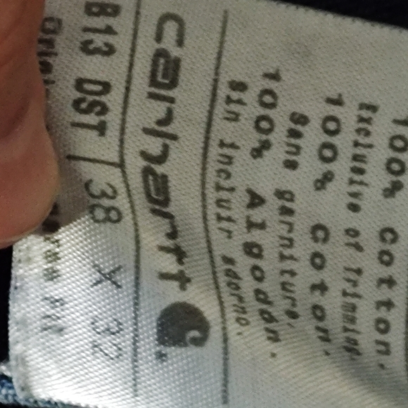 Carhartt dungaree fit carpenter jeans Men's Size 38-32 - Picture 9 of 14